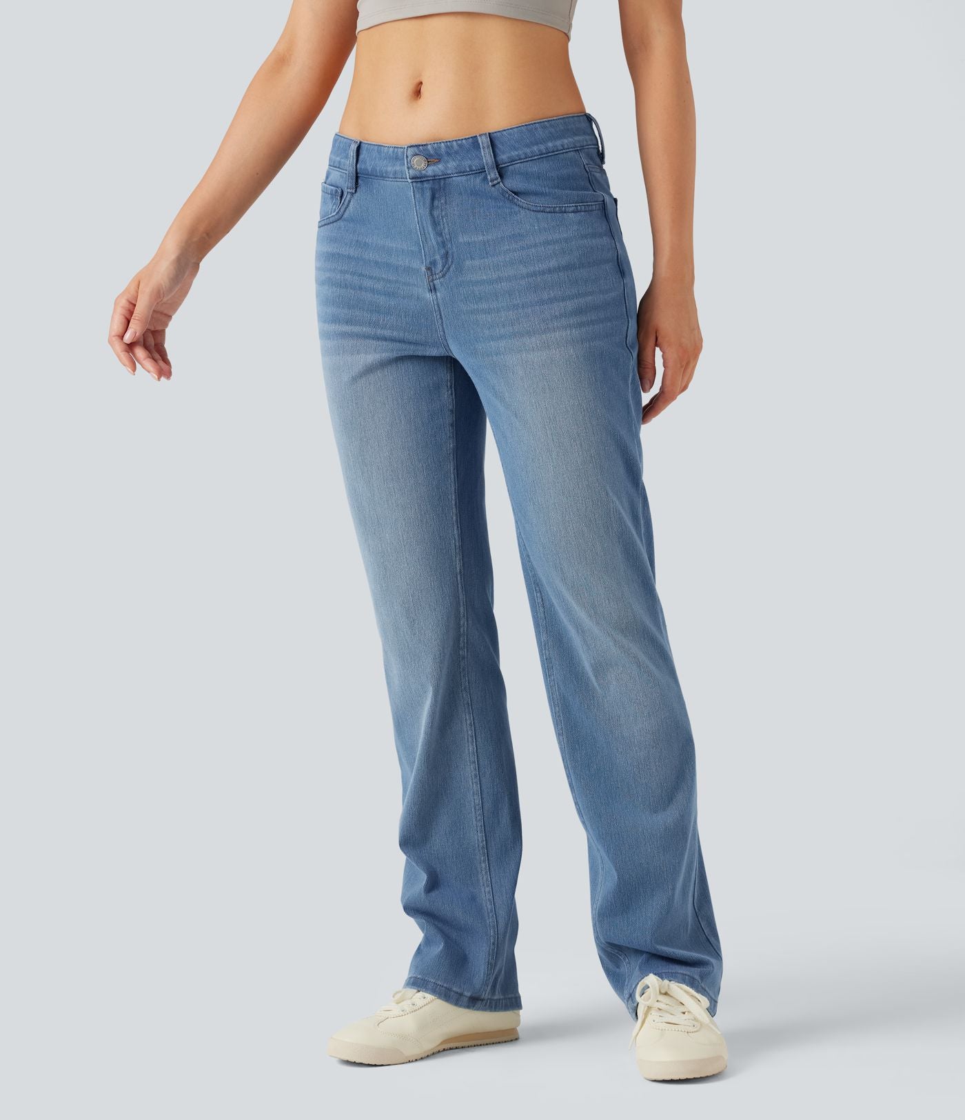 Jean ajusté Halara Flex™ taille basse avec poches