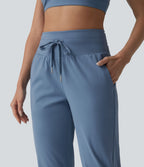 Jogging corsaire de yoga SoftlyZero™ Plush taille haute ventre plat avec cordon de serrage et poches