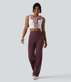 Pantalon droit décontracté gainant à séchage rapide effet frais InstantCool taille haute avec poches