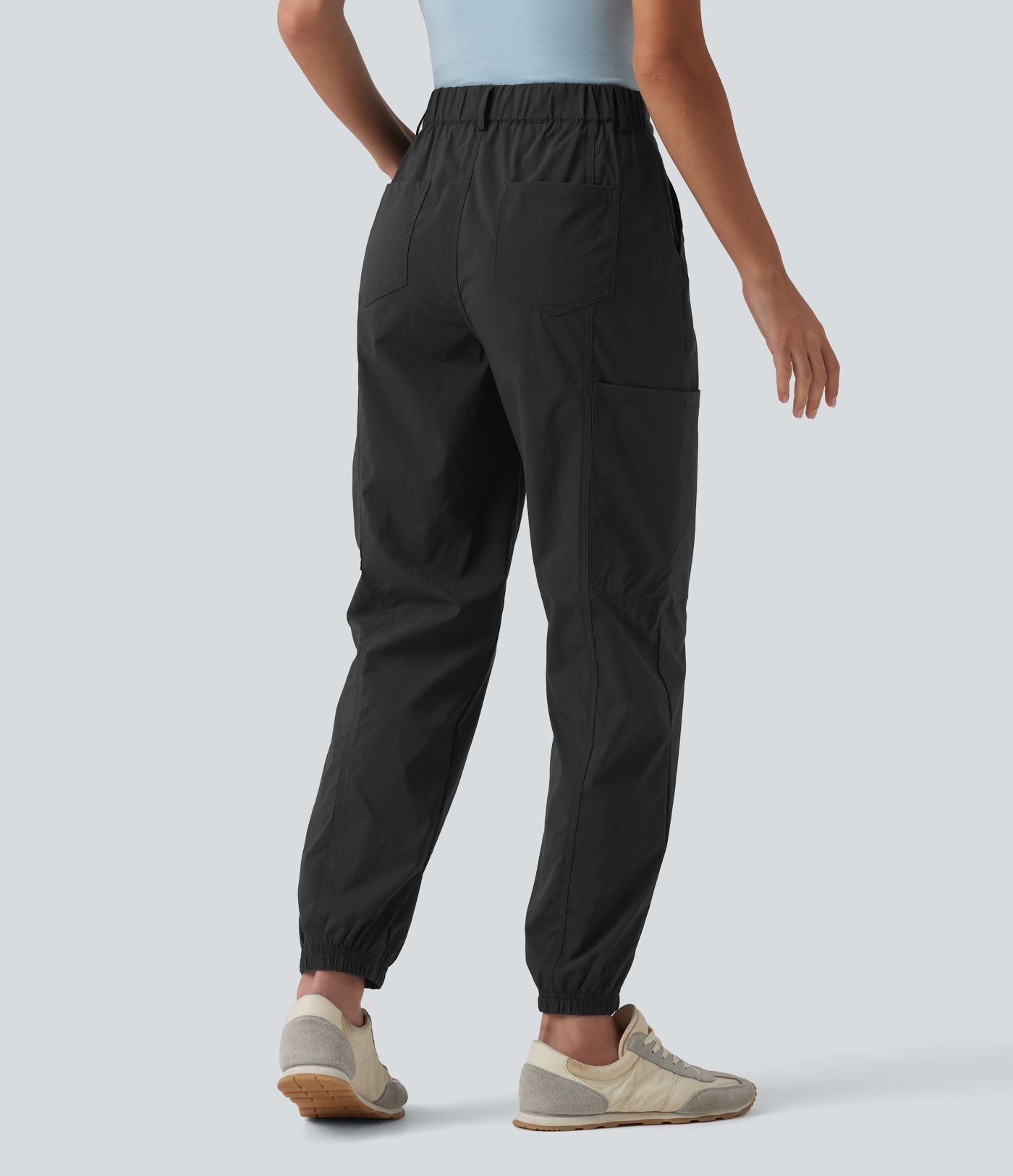 Jogging cargo casual taille mi-haute avec poches