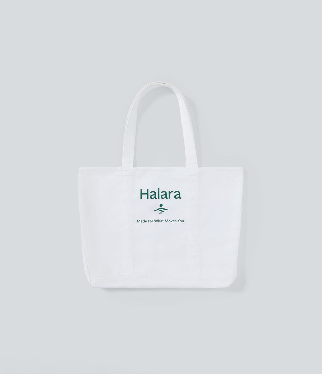 Tote Bag Halara décontracté en toile avec imprimé lettrage