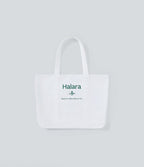 Tote Bag Halara décontracté en toile avec imprimé lettrage
