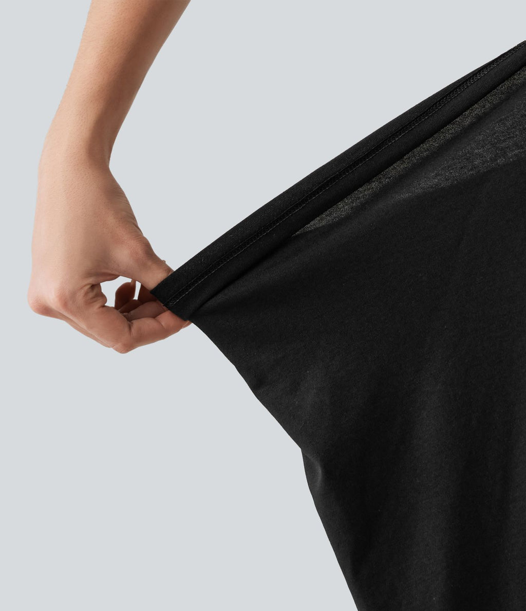 Robe longue casual drapée sans manches à dos ajouré avec poches