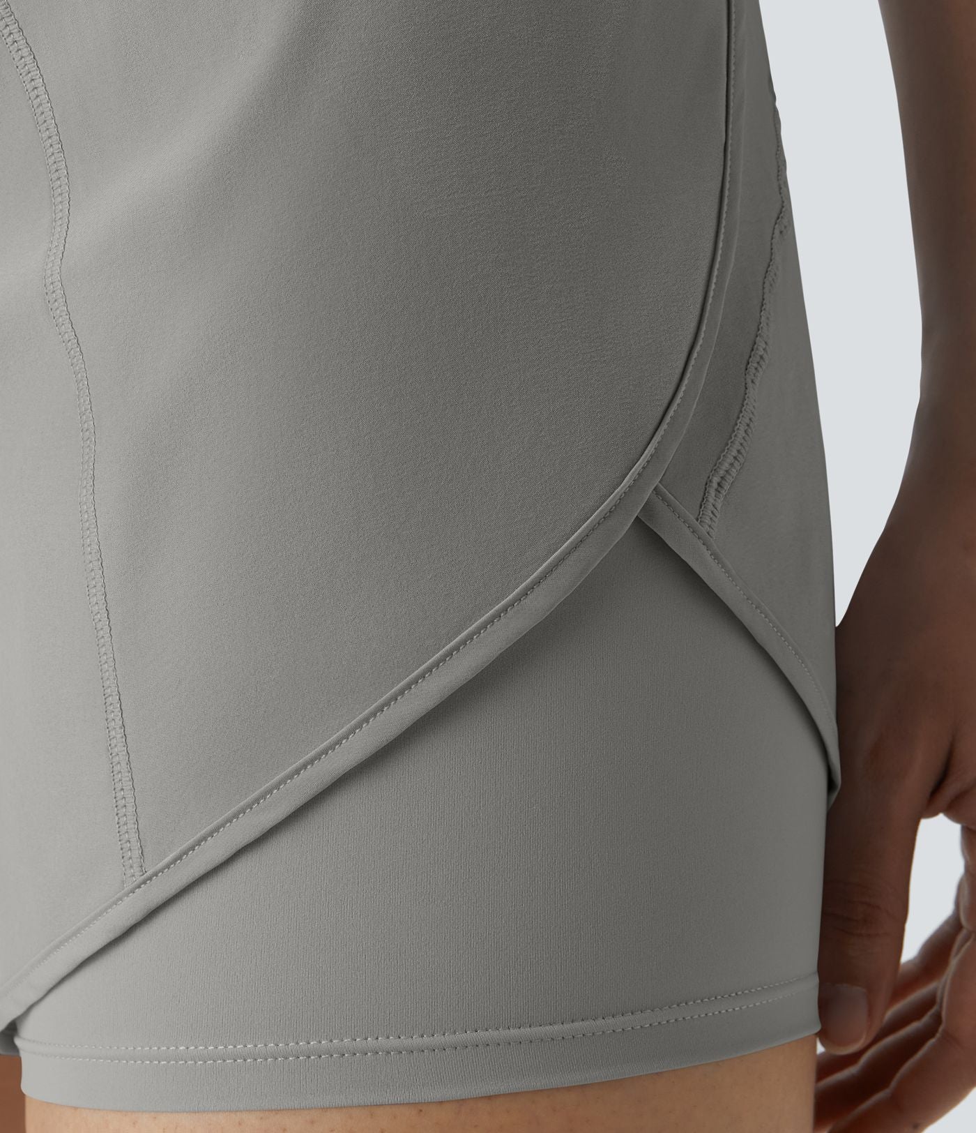 Breezeful™ Short 8,8cm Yoga Séchage Rapide 2 en 1 Taille Super Haute Ourlet Courbé Poches Latérales