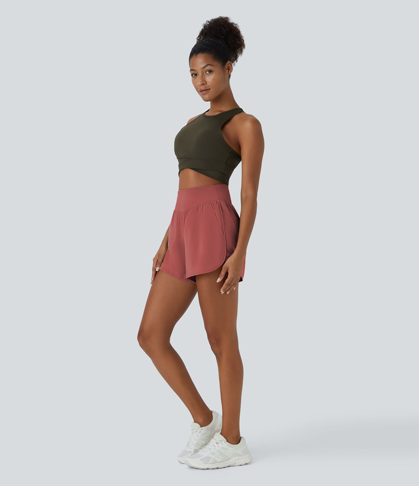 Breezeful™ Shorts 10cm Casual à Séchage Rapide Taille Haute et Poche Latérale