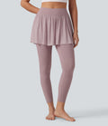 Legging de sport 2-en-1 SoftlyZero™ effet frais InstantCool taille haute avec mesh contrastant et poches, protection solaire UPF50+