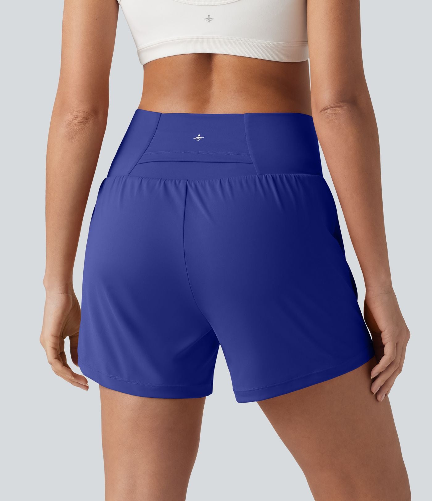 Short de yoga SoftlyZero™ Airy croisé taille haute 2-en-1 effet frais InstantCool 12,5 cm avec poches