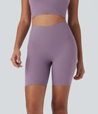 Pantalon large fluide décontracté gainant taille haute avec poches