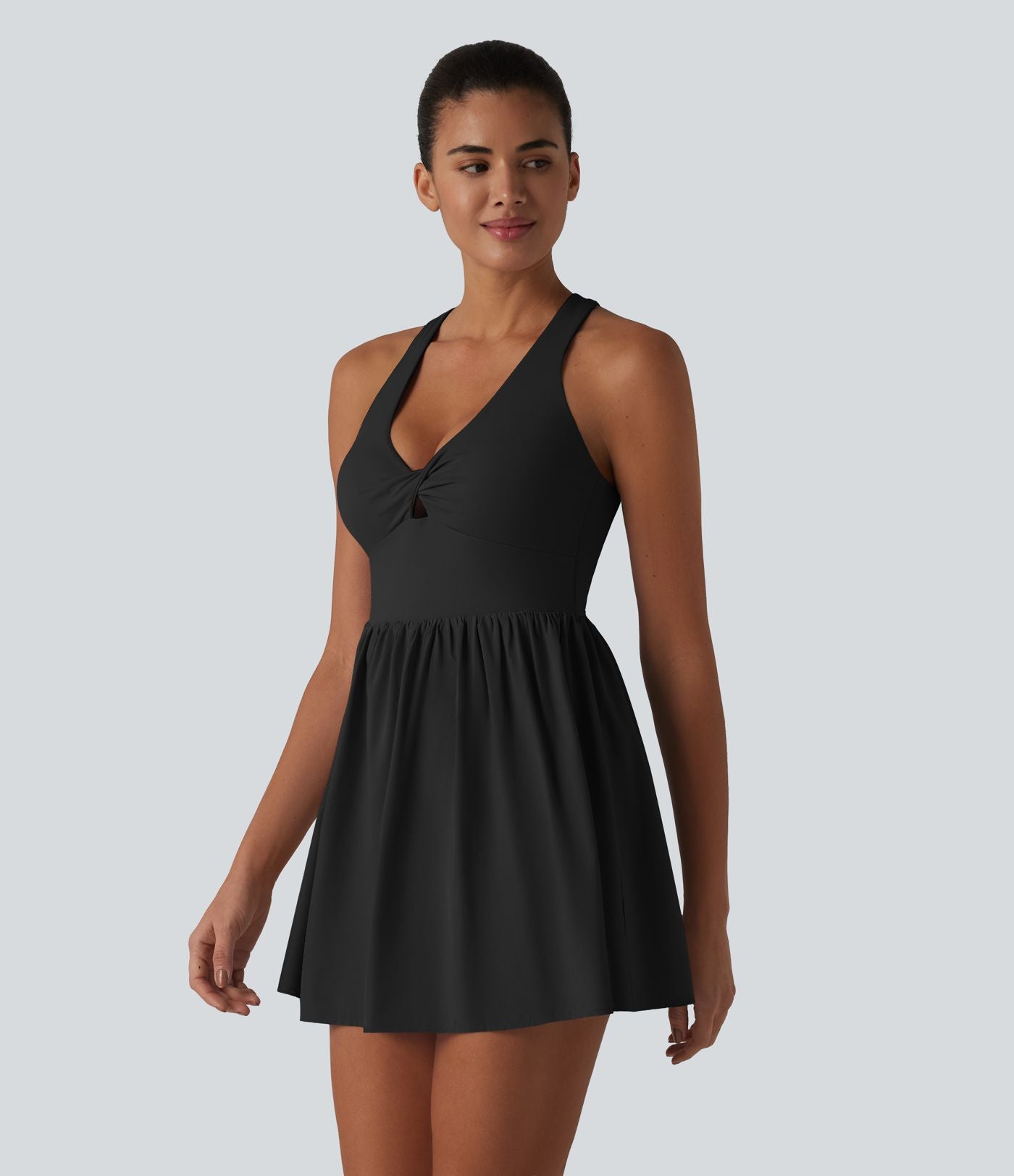 Robe sport de tennis mini Breezeful™ 2-en-1 séchage rapide col V dos nageur avec brassière intégrée à poches — édition Easy Peasy