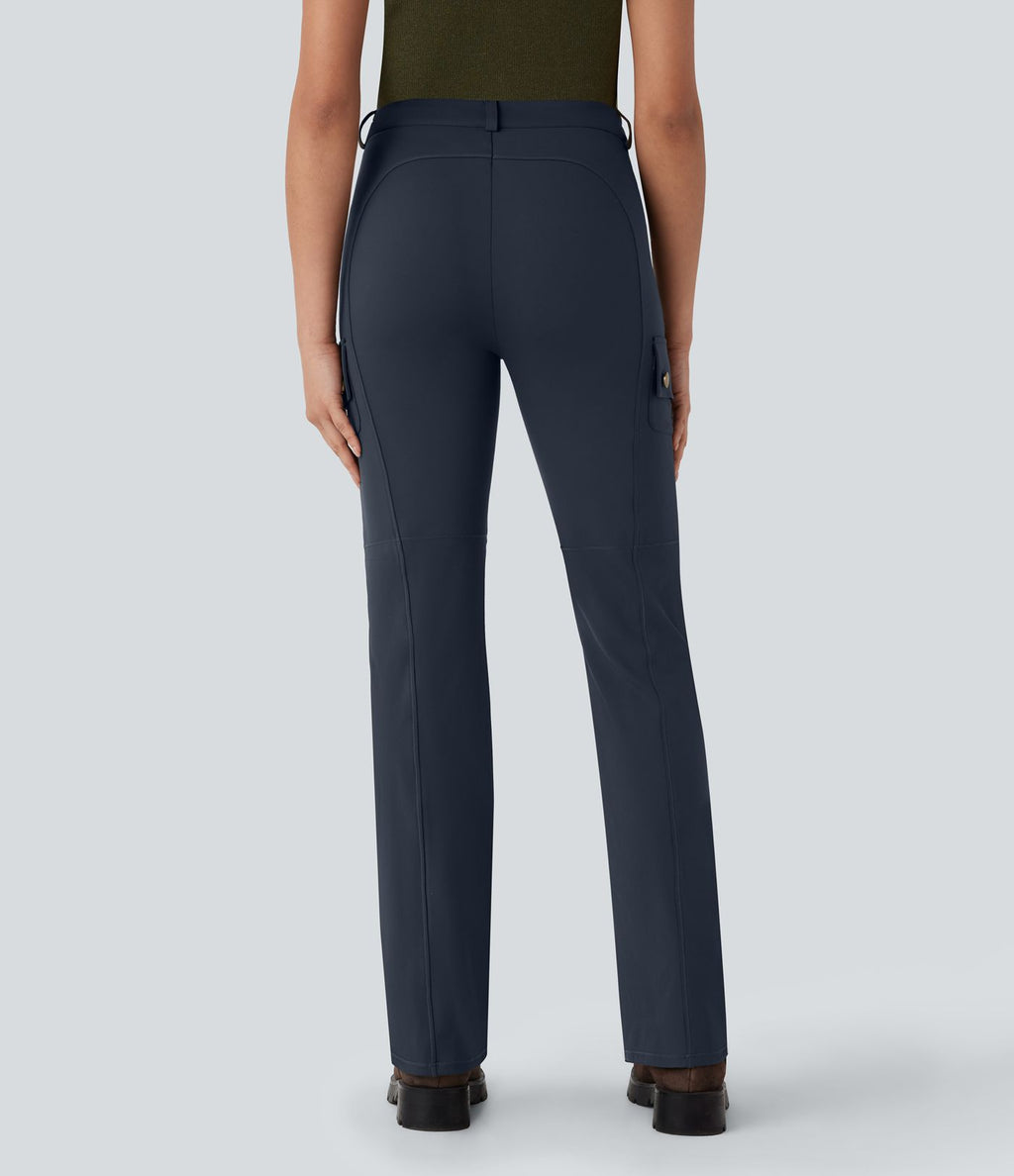 Pantalon cargo bootcut randonnée taille moyenne DayStretch avec poches