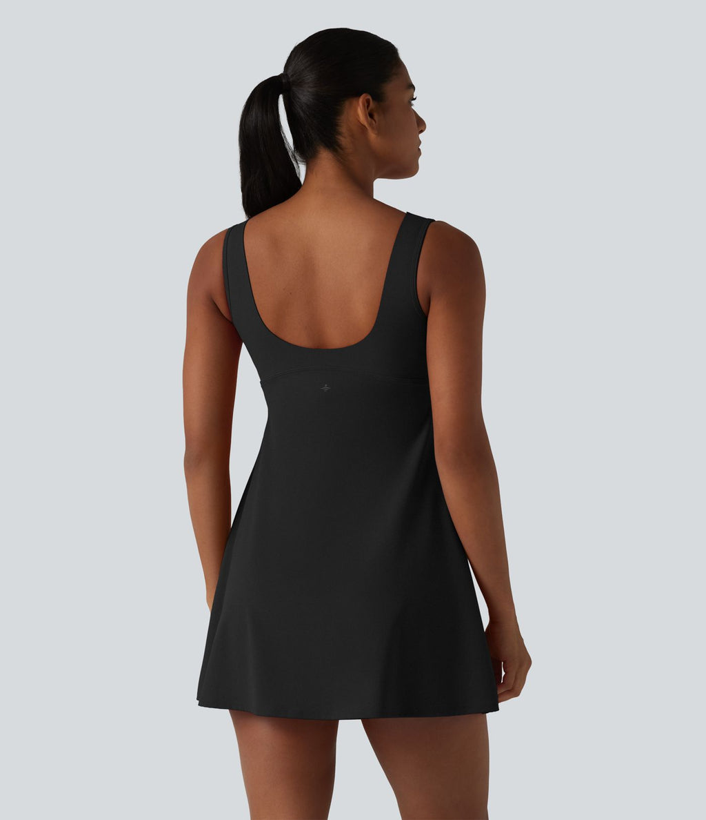 Robe de tennis courte 2-en-1 Halara UltraSculpt™ effet push-up bonnets E-G avec poches – Édition Easy Peasy
