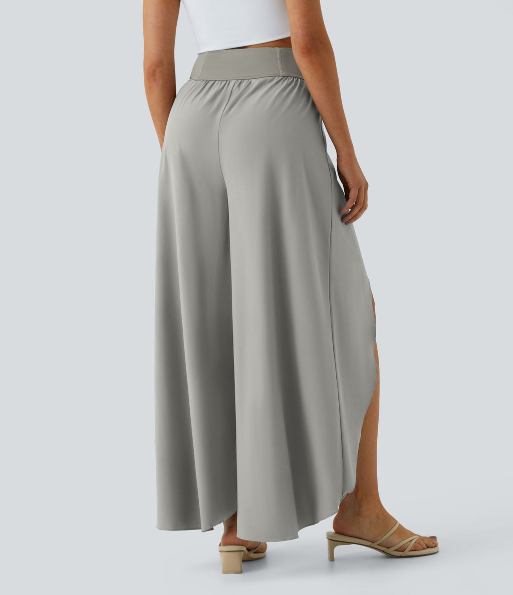 Breezeful™ Pantalon Large Fluide Séchage Rapide Taille Haute Poche Arrière