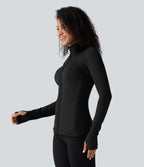Veste polaire PuffFlex 3-en-1 à col montant et manches longues avec passe-pouces et gilet matelassé avec poches