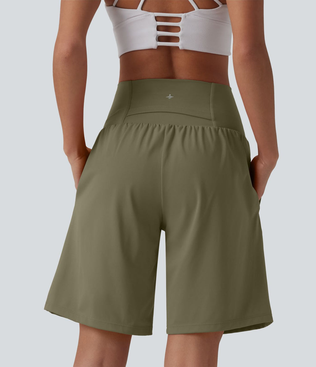 Short de yoga 2-en-1 SoftlyZero™ Airy taille très haute effet frais InstantCool 22,8 cm avec poches