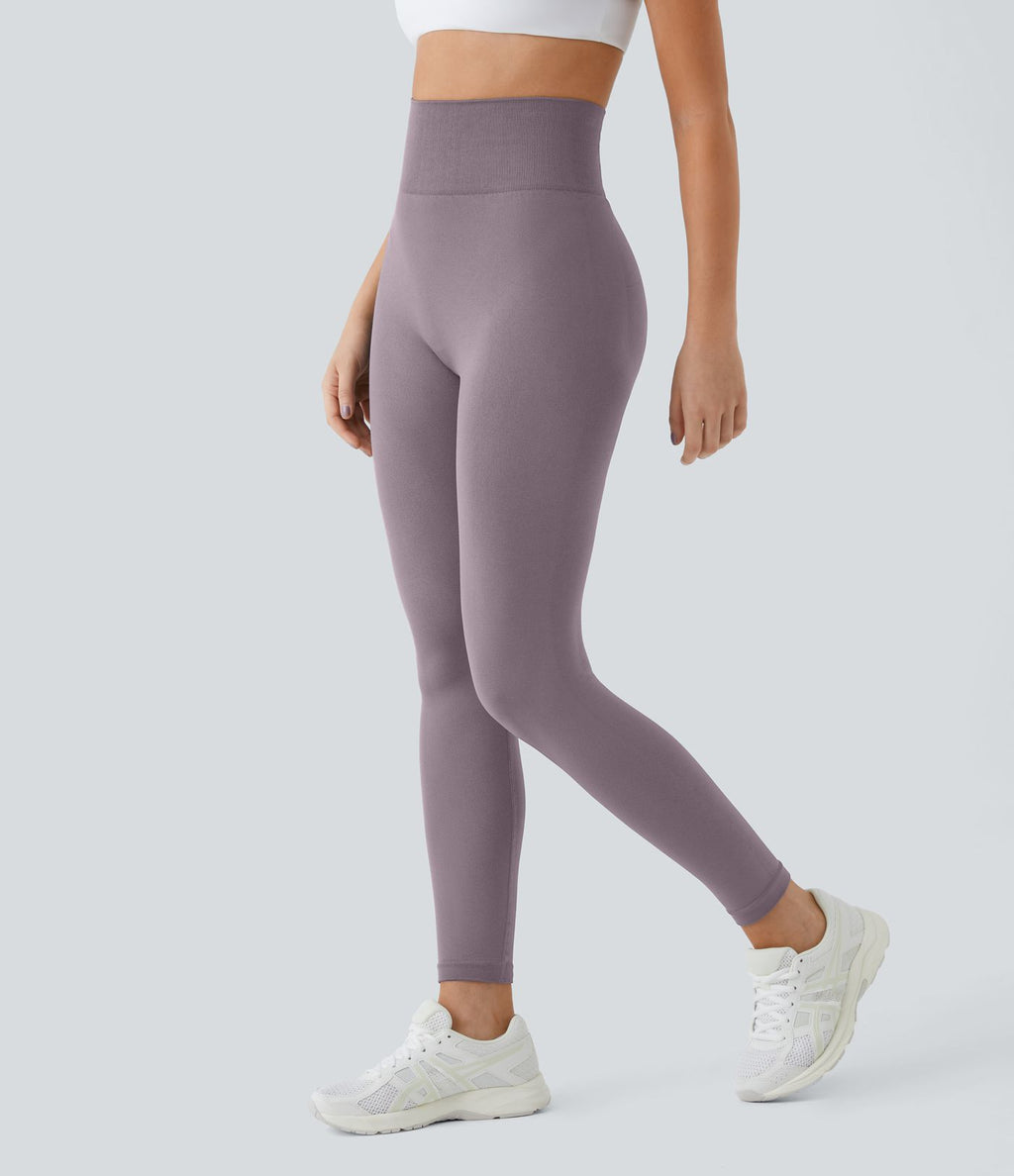 Legging taille haute froncé uni sans couture OneForm Seamless Flow