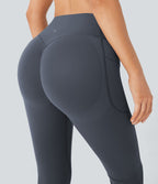 Pantalon de yoga à coupe bootcut gainant galbant taille haute avec effet scrunch et poches Halara UltraSculpt™