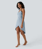Robe de Plage Fines bretelles croisée dos nu effet portefeuille effet frais InstantCool