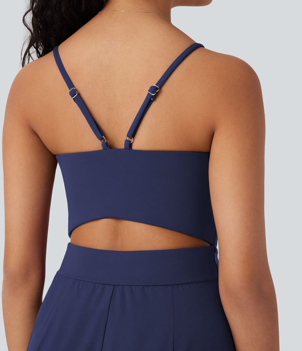 Combinaison à bretelles Breezeful™ dos nu, jambes larges, séchage rapide avec poches latérales - Édition Easy Peasy