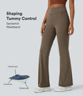 Pantalon évasé pleine longueur de course gainant taille mi-haute avec poches Halara UltraSculpt™
