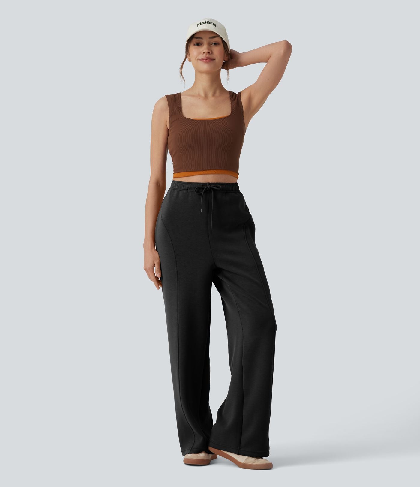 Pantalon casual SpacerTek™ coupe droite taille haute avec cordon de serrage et poches