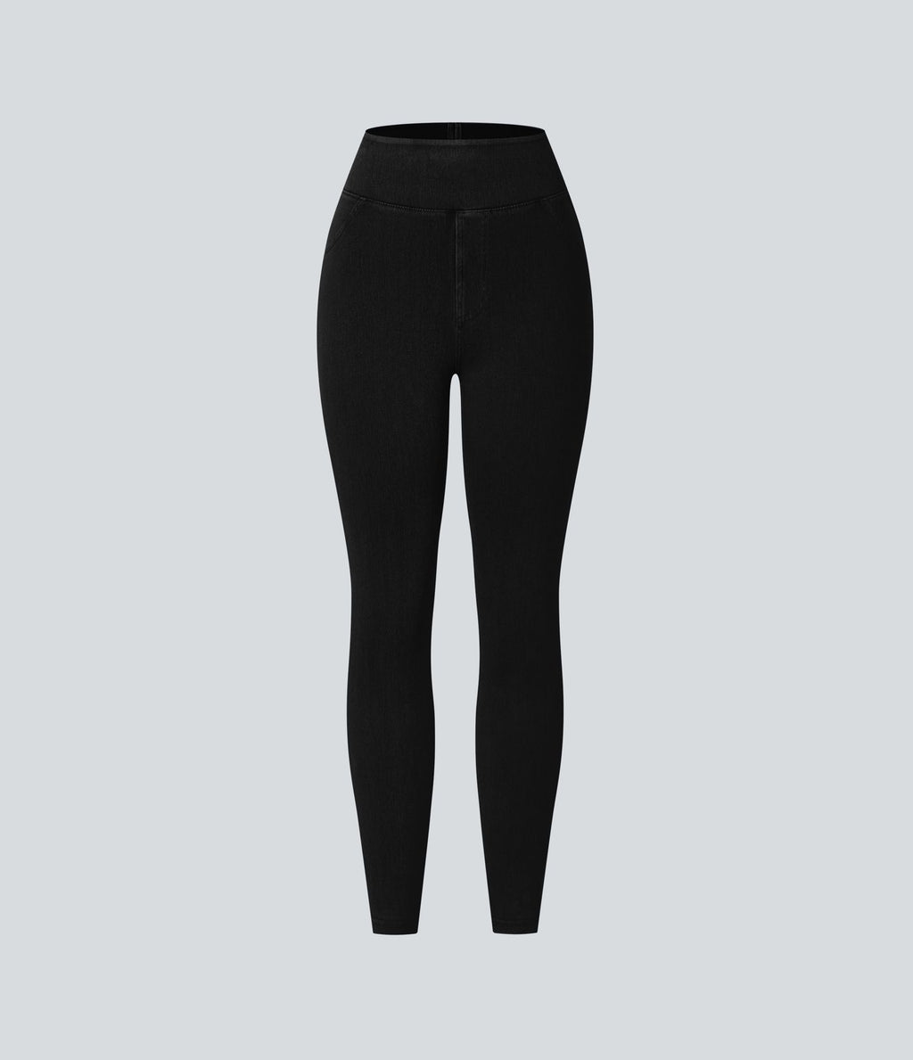 Halara Flex™ Jegging Casual Taille Haute Tricot Extensible Poche Latérale Arrière