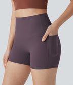 Short cycliste 7,5 cm d'entraînement gainant taille haute avec poches Halara UltraSculpt™