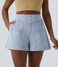 Short tailleur Halara Flex™ denim casual taille haute 7,5 cm avec poches