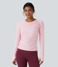 Haut de sport yoga manches raglan longues avec passants pouces sans couture OneForm Seamless Flow