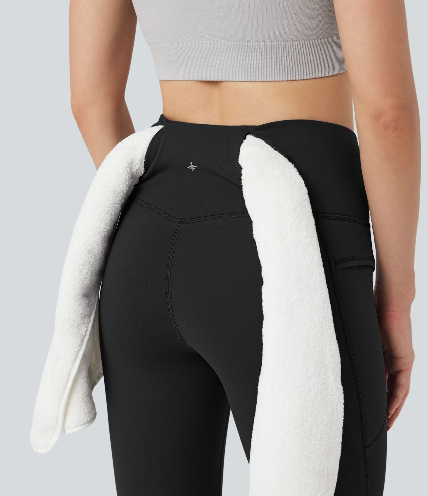 Legging 7/8 en molleton taille haute de randonnée avec poches