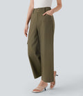 Pantalon cargo de travail taille haute coupe droite avec poches multiples
