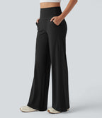 Pantalon de yoga large Halara UltraSculpt™ taille haute gainant avec poches