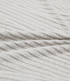 Robe longue côtelée col montant ceinturée manches longues