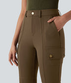 Pantalon cargo bootcut randonnée taille moyenne DayStretch avec poches