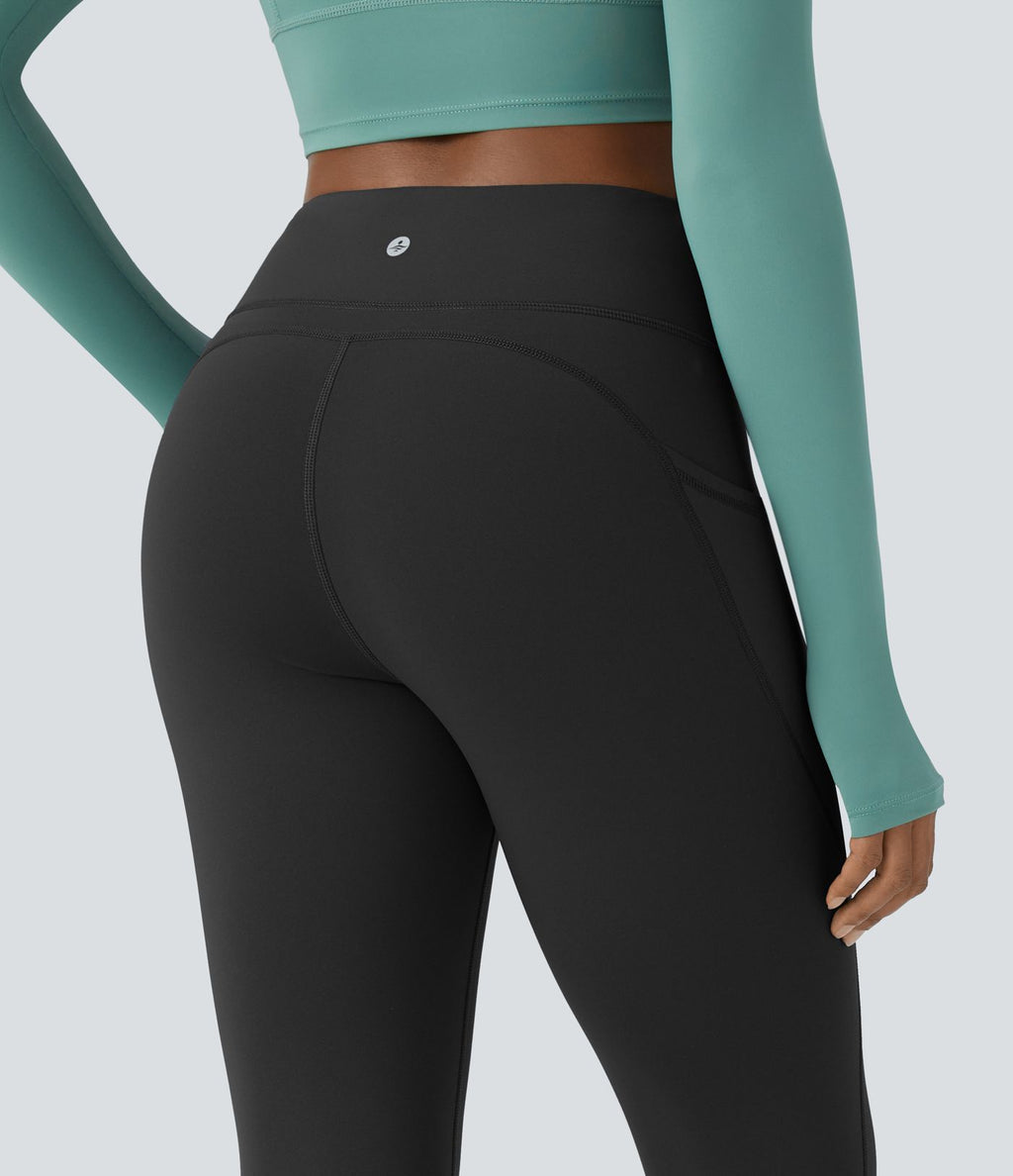 Legging de yoga thermique taille haute avec poches latérales