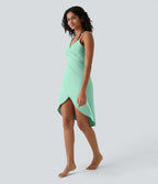 Robe de Plage Fines bretelles croisée dos nu effet portefeuille effet frais InstantCool
