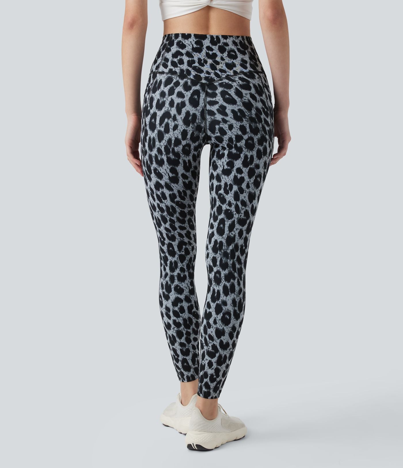 Legging de yoga gainant taille haute imprimé léopard avec poches Halara UltraSculpt™