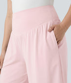 Bermuda de yoga grande taille SoftlyZero™ Airy taille haute effet frais InstantCool avec poches