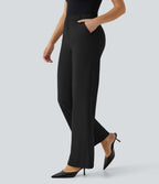Pantalon de travail Halara Flex™ droit, taille mi-haute, avec poches