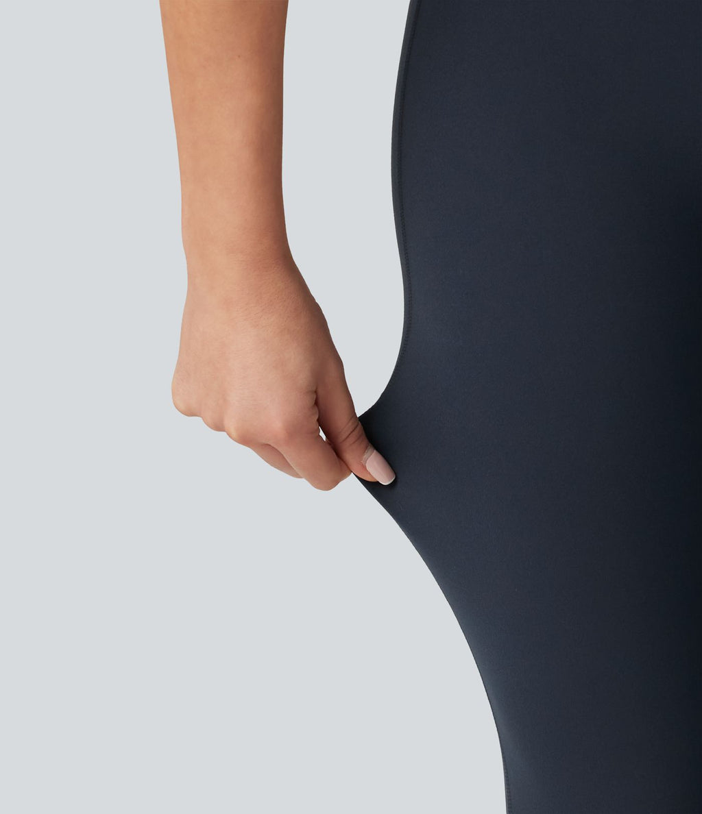 Legging de yoga Halara UltraSculpt™ taille haute, ceinture en V, dentelle contrastée, à poches