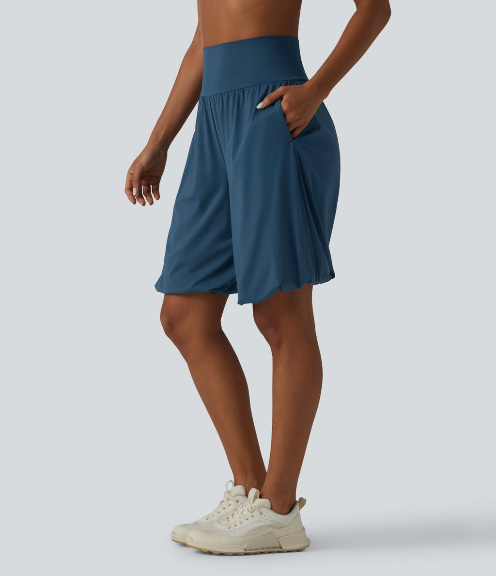 Short ballon de yoga SoftlyZero™ Airy effet frais InstantCool taille très haute avec poches