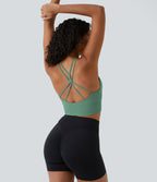 Brassière de sport maintien léger bretelles froncées doubles bonnets A-D OneForm Seamless Flow