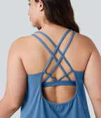 Débardeur running Halara UltraSculpt™ grande taille col rond ourlet arrondi