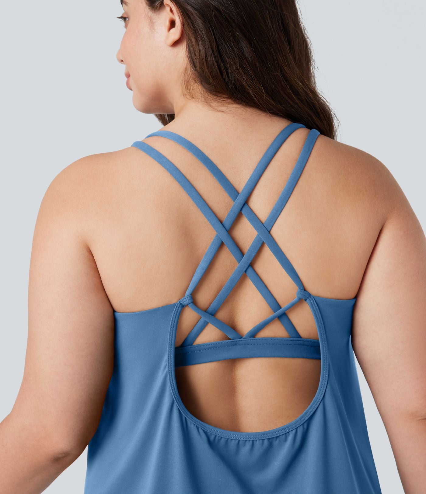 Débardeur running Halara UltraSculpt™ grande taille col rond ourlet arrondi