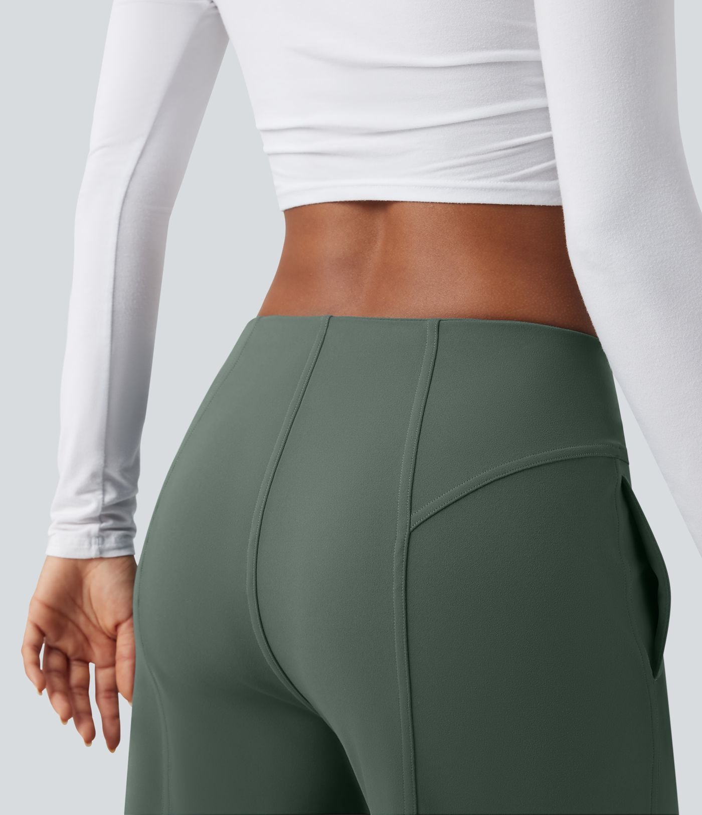 Pantalon large taille moyenne DayStretch avec poches