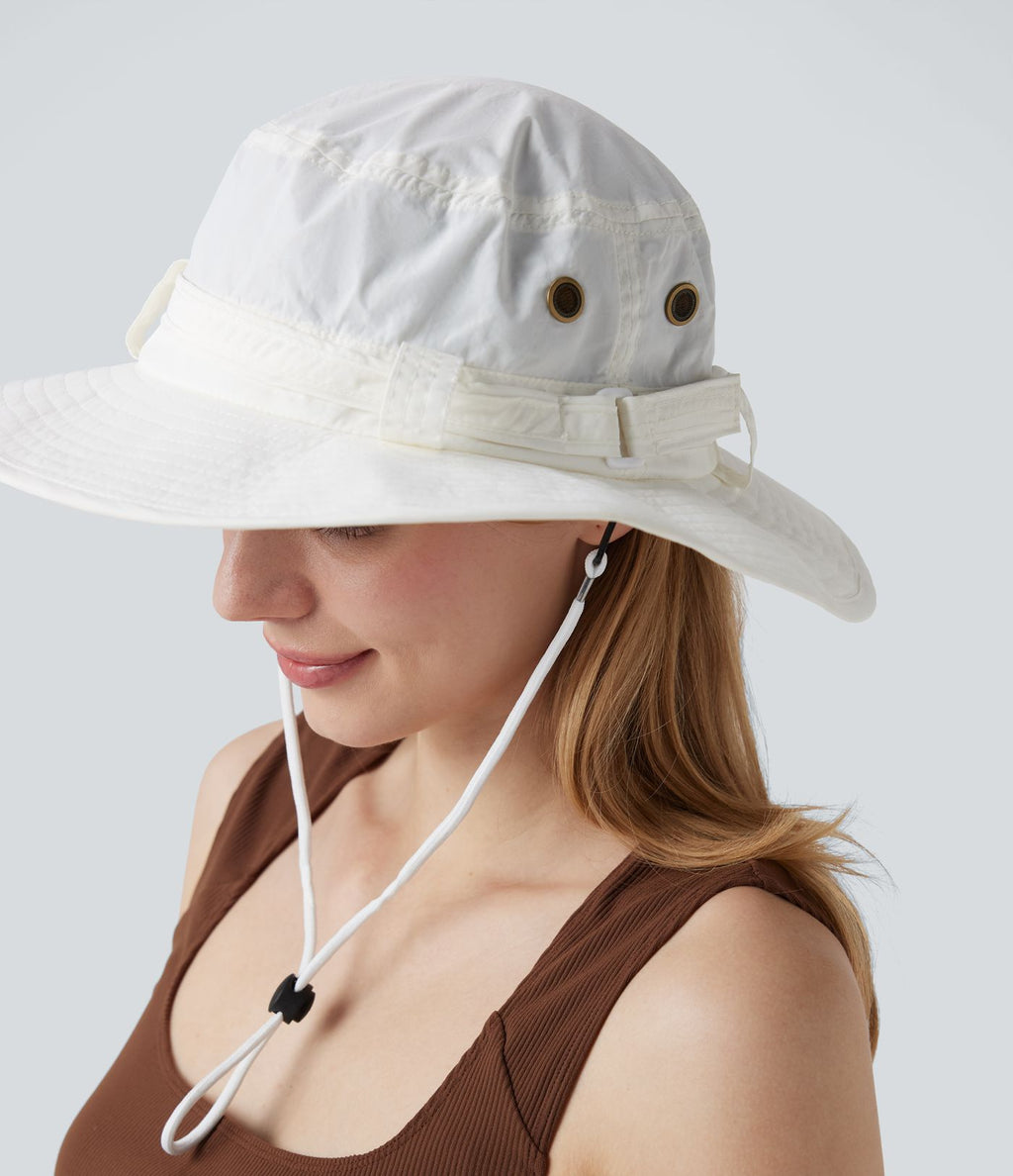 Chapeau de soleil large bord réglable - UPF40+