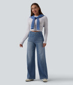 Halara Flex™ Jean large casual gainant taille haute avec poches