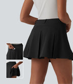 Jupe mini de golf plissée 2-en-1 DayStretch asymétrique taille mi-haute avec poches