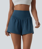 Short de yoga 2-en-1 SoftlyZero™ Airy taille haute dos croisé effet frais InstantCool avec poche