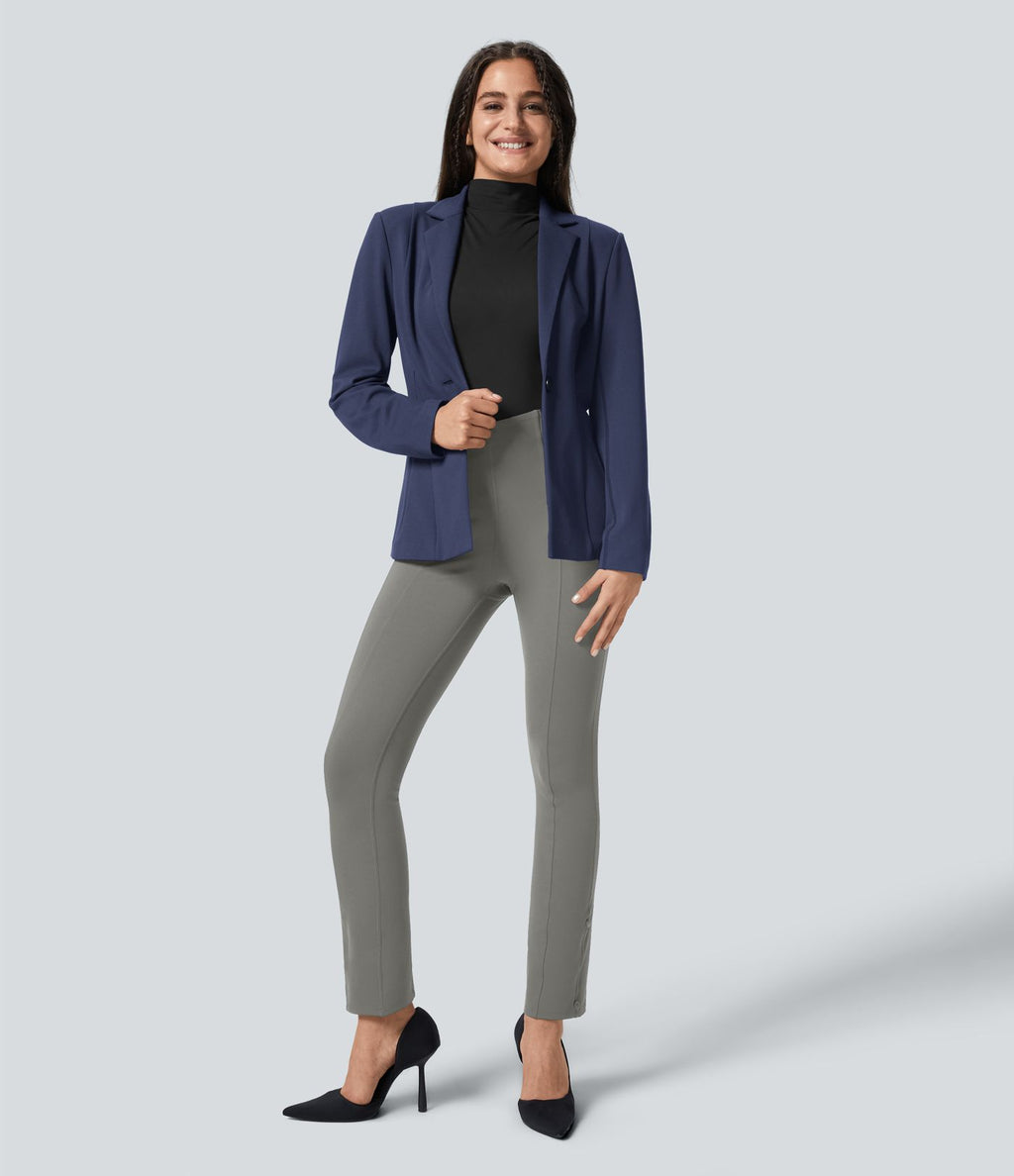 Pantalon de travail 7/8 gainant taille haute avec ourlet ajustable Halara Flex™