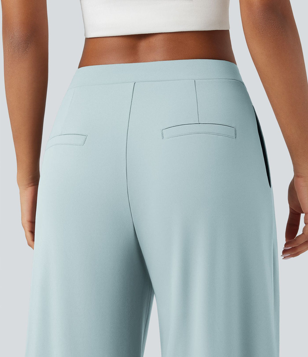 Pantalon tailleur fuselé asymétrique taille moyenne Halara Flex™ DayStretch avec poches